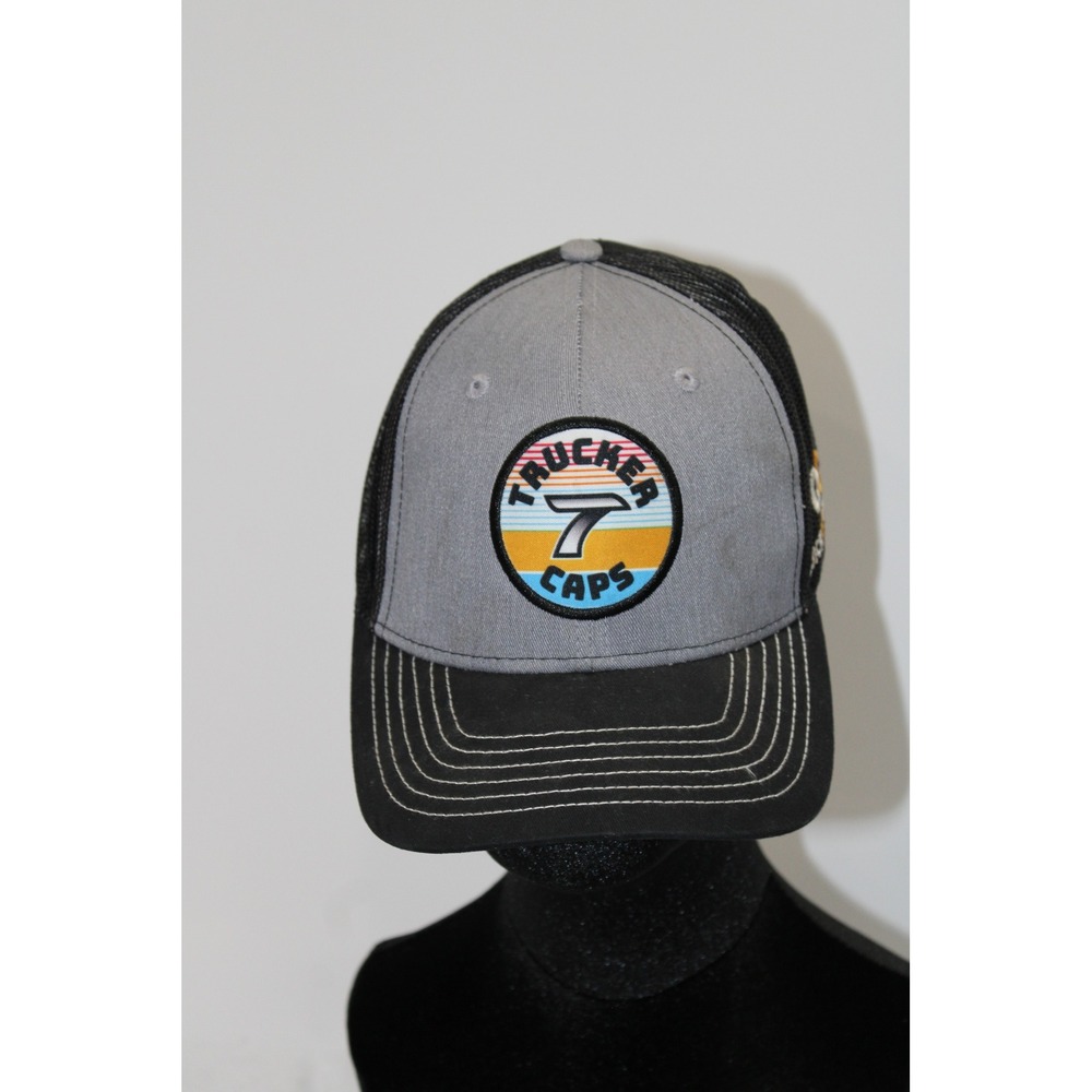 Trucker Caps Style-CH112 Snapback Hat Grey Black Mesh Retro Patch Adjustable